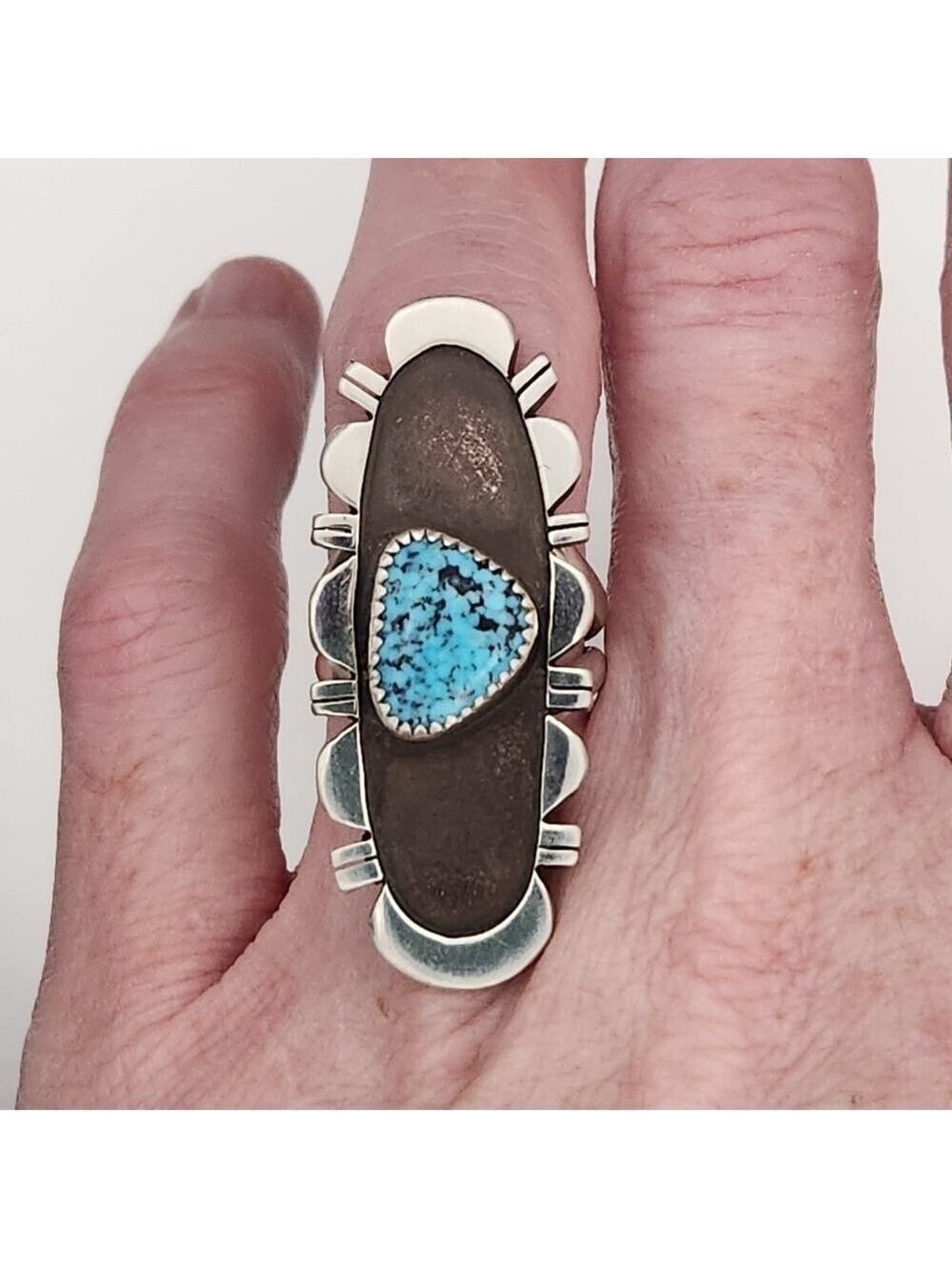 Artisan Turquoise and Silver Ring